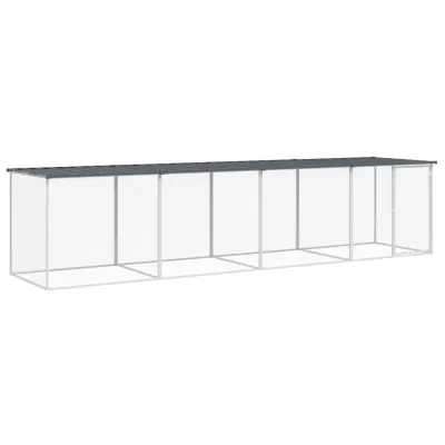 vidaXL Kokošnjak s streho antracitna 403x98x90 cm pocinkano jeklo