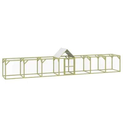 vidaXL Kokošnjak 700x100x150 cm impregnirana trdna borovina
