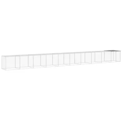 vidaXL Kokošnjak s svetlo svetlo sivo 1003x98x90 cm pocinkano jeklo