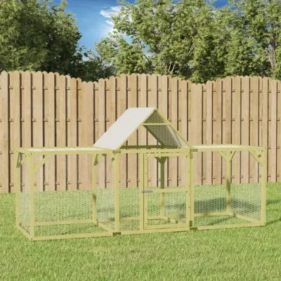 vidaXL Kokošnjak 300x100x150 cm impregnirana trdna borovina