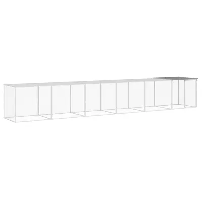 vidaXL Kokošnjak s svetlo svetlo sivo 603x98x90 cm pocinkano jeklo