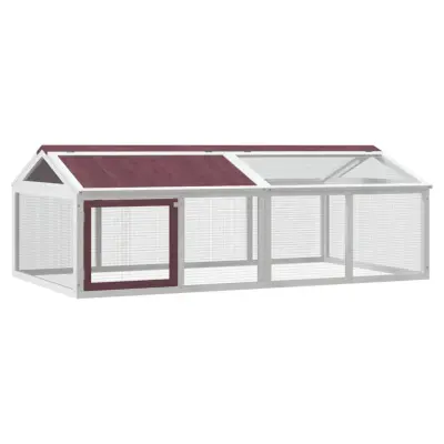 vidaXL Ograda za male živali mocha 200x112,5x74 cm trdna borovina