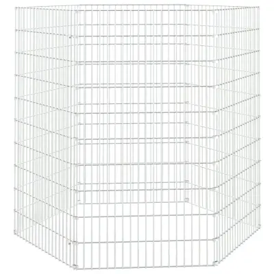 vidaXL Ograda za živali na prostem s 6 paneli 54x100 cm železo