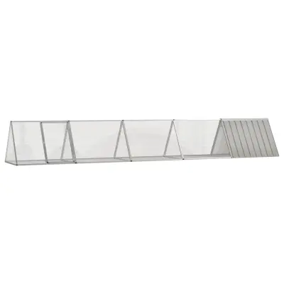 vidaXL Kletka za zajce siva 504,5x80,5x71 cm pocinkano jeklo