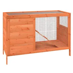 vidaXL Zajčnik rjav 103x44x69,5 cm trdna borovina