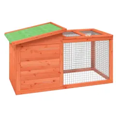 vidaXL Zajčnik rjav 100,5x54x55 cm trdna borovina