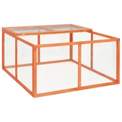 vidaXL Zajčnik 124x120x60 cm trden les jelke