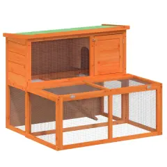 vidaXL Zajčnik rjav 102x90x84,5 cm trdna borovina