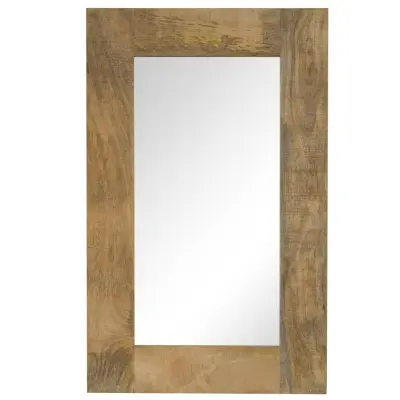 vidaXL Ogledalo iz trdnega mangovega lesa 50x80 cm