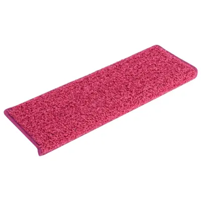 vidaXL Preproge za stopnice 15 kosov 65x21x4 cm roza
