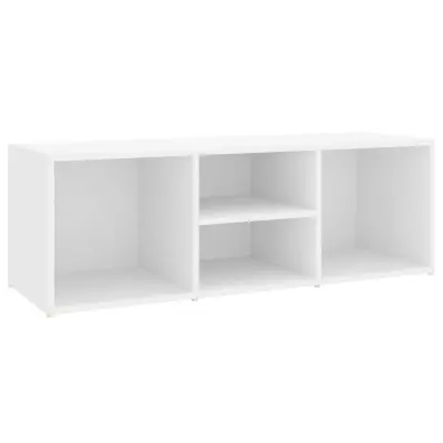 vidaXL Klop za shranjevanje čevljev bela 105x35x35 cm inženirski les