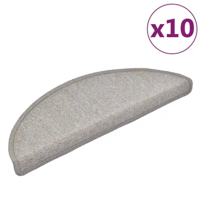 vidaXL Preproge za stopnice 10 kosov 65x24x4 cm taupe