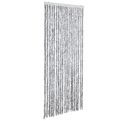vidaXL Zavesa proti mrčesu srebrna 56x200 cm šenilja