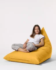 ATELIER DEL SOFA Pyramid Big Bed Pouf - Yellow vrtna sedežna vreča