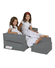 ATELIER DEL SOFA Kids Double Seat Pouf - Fume vrtna sedežna vreča