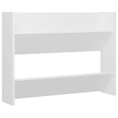 vidaXL Stenska omara za čevlje bela 80x18x60 cm inženirski les