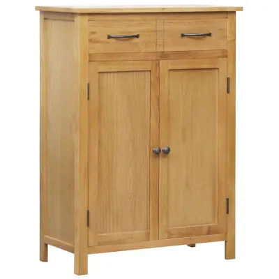 vidaXL Omarica za čevlje 76x37x105 cm trdna hrastovina