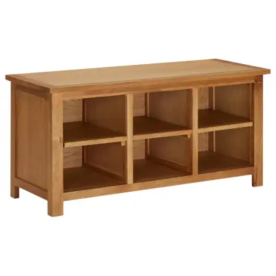 vidaXL Stojalo za čevlje 90x37x45 cm trdna hrastovina