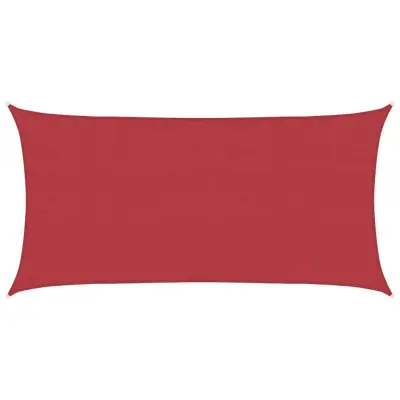 vidaXL Senčno jadro 160 g/m² rdeče 2x3,5 m HDPE