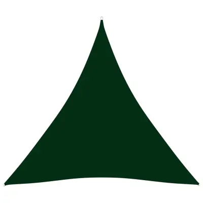 vidaXL Senčno jadro oksford blago trikotno 3,6x3,6x3,6 m temno zeleno