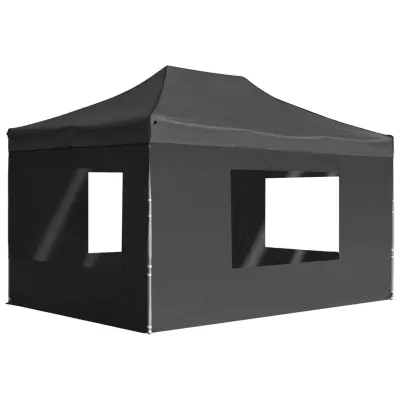 vidaXL Profesionalni šotor za zabave aluminij 4,5x3 m antraciten