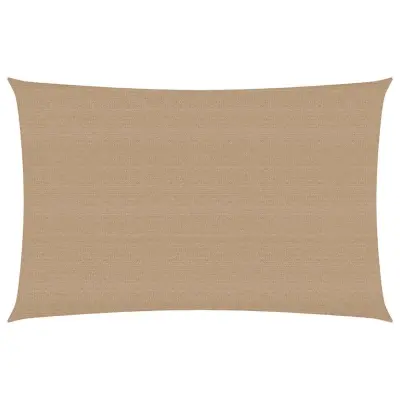 vidaXL Senčno jadro 160 g/m² taupe 3x5 m HDPE