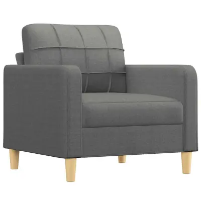 vidaXL Fotelj temno siv 60 cm blago