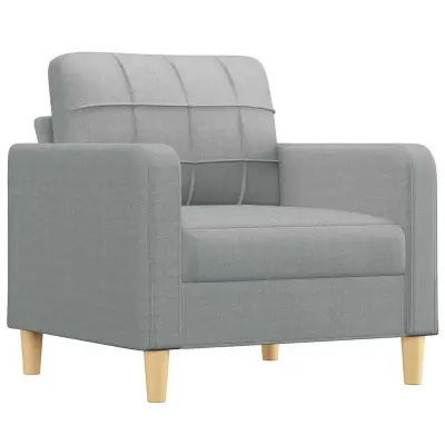 vidaXL Fotelj svetlo siv 60 cm blago