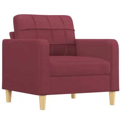 vidaXL Fotelj vinsko rdeč 60 cm blago