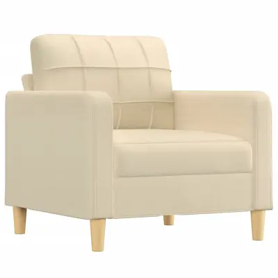 vidaXL Fotelj krem 60 cm blago