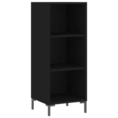 vidaXL Komoda črna 34,5x32,5x90 cm inženirski les