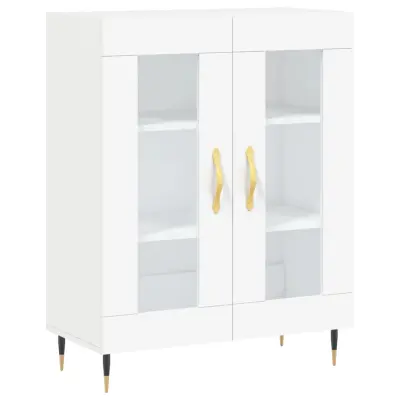 vidaXL Komoda bela 69,5x34x90 cm inženirski les