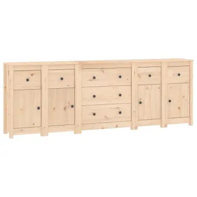 vidaXL Komoda 230x35x80 cm trdna borovina