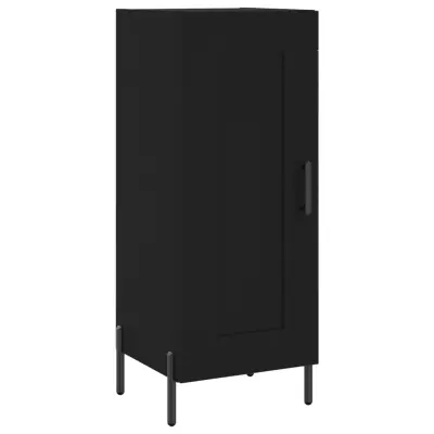 vidaXL Komoda črna 34,5x34x90 cm inženirski les
