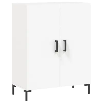 vidaXL Komoda bela 69,5x34x90 cm inženirski les