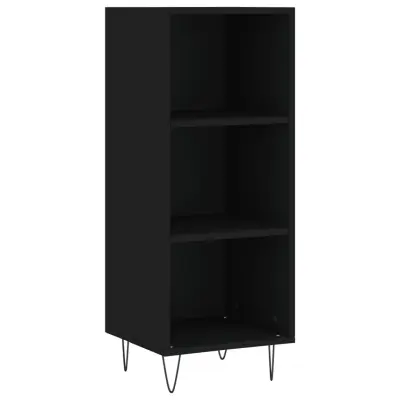 vidaXL Komoda črna 34,5x32,5x90 cm inženirski les