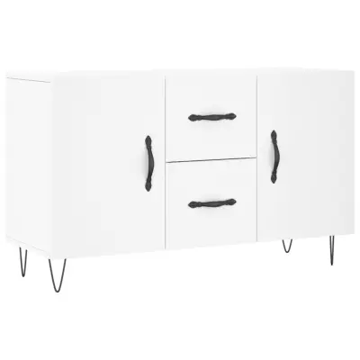 vidaXL Komoda bela 100x36x60 cm inženirski les