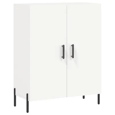 vidaXL Komoda bela 69,5x34x90 cm inženirski les