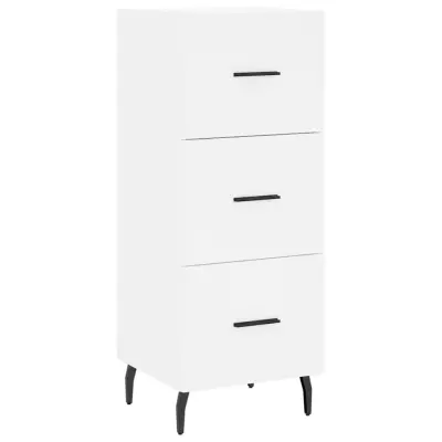 vidaXL Komoda bela 34,5x34x90 cm inženirski les