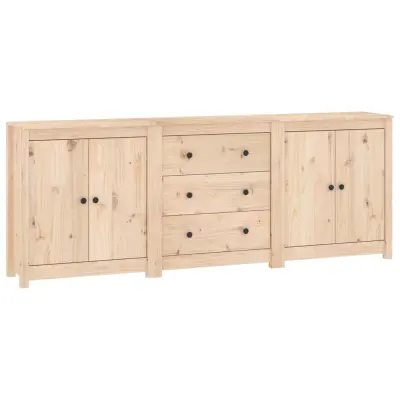 vidaXL Komoda 210x35x80 cm trdna borovina