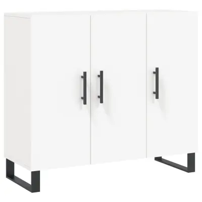 vidaXL Komoda bela 90x34x80 cm konstruiran les