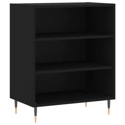 vidaXL Komoda črna 57x35x70 cm inženirski les