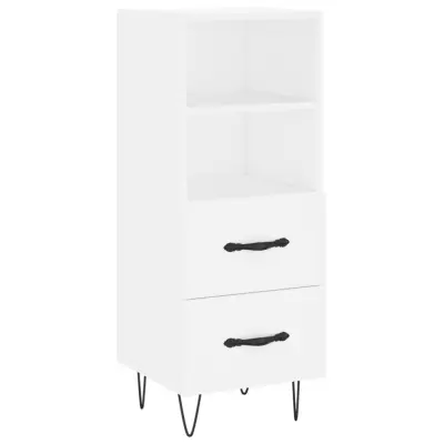 vidaXL Komoda bela 34,5x34x90 cm inženirski les