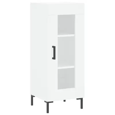 vidaXL Komoda bela 34,5x34x90 cm inženirski les