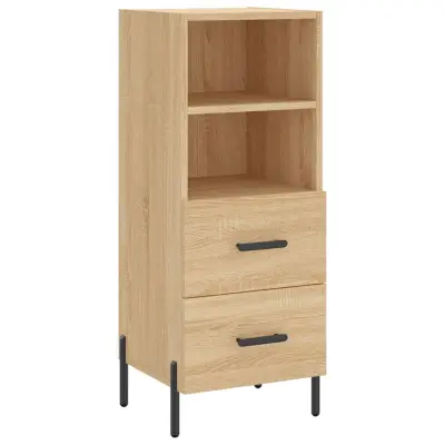 vidaXL Komoda sonoma hrast 34,5x34x90 cm inženirski les