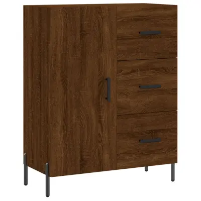 vidaXL Komoda rjavi hrast 69,5x34x90 cm inženirski les