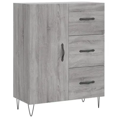 vidaXL Komoda siva sonoma 69,5x34x90 cm inženirski les