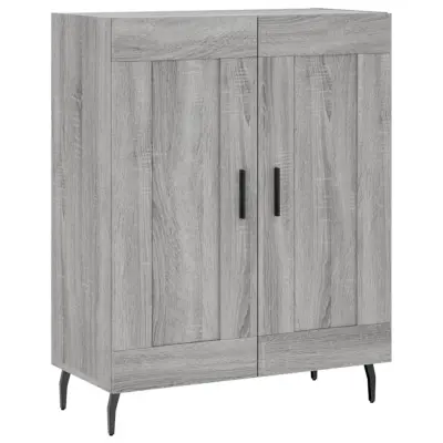 vidaXL Komoda siva sonoma 69,5x34x90 cm inženirski les