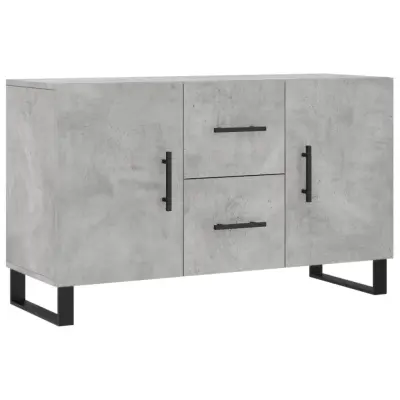 vidaXL Komoda betonsko siva 100x36x60 cm inženirski les