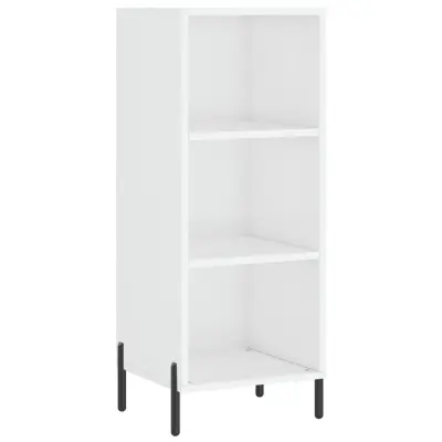 vidaXL Komoda visok sijaj bela 34,5x32,5x90 cm inženirski les